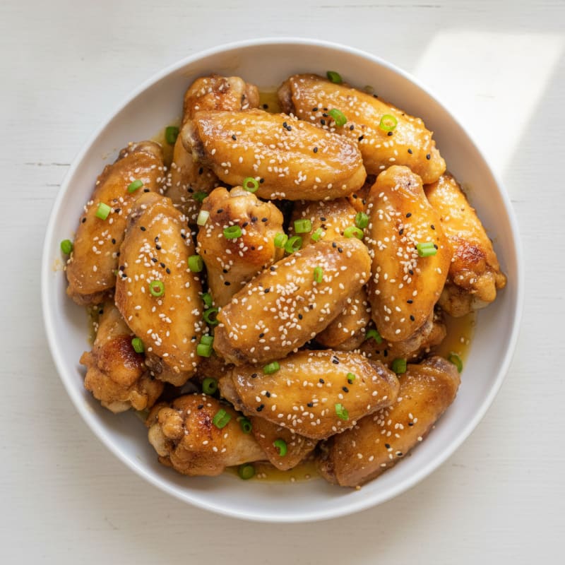 Honey-Glazed Chicken Wings with Sesame