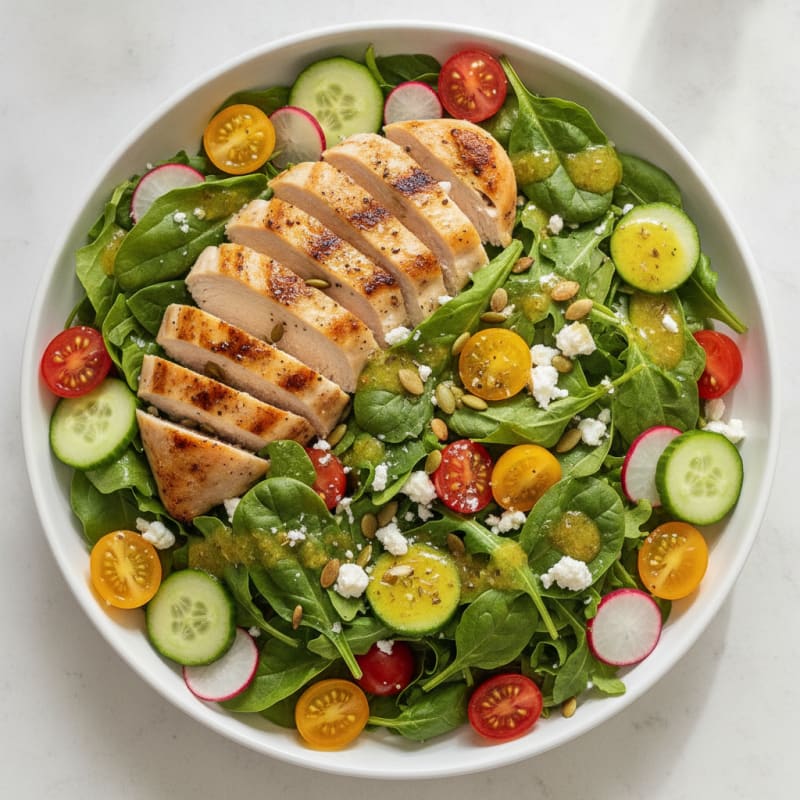 Garden Greens with Lemon-Herb Vinaigrette