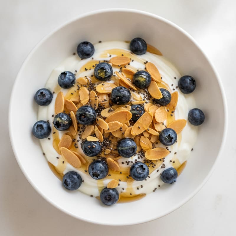 Greek Yogurt Parfait with Berries and Almonds