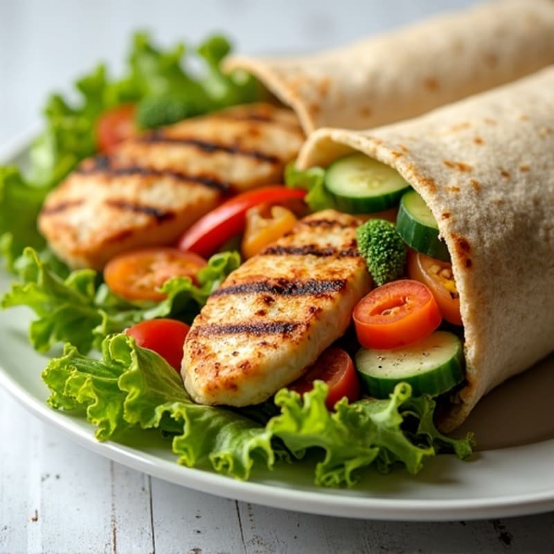 Herb-Grilled Chicken and Crunchy Veggie Wrap