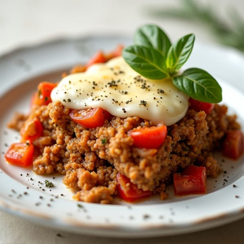 Herb-Roasted Eggplant and Ground Turkey Casserole