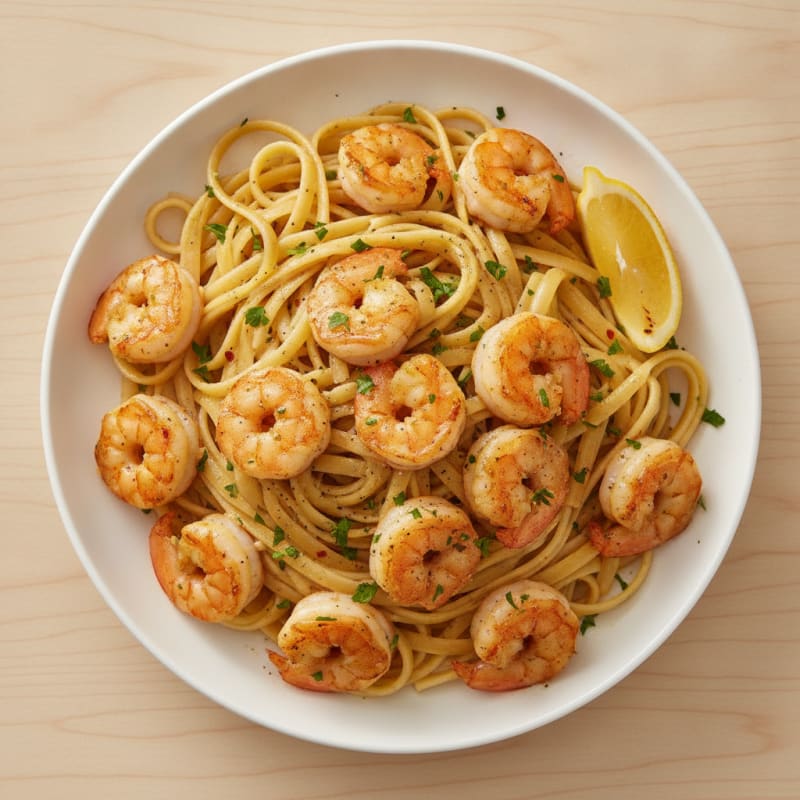Garlic Butter Shrimp Scampi with Linguine