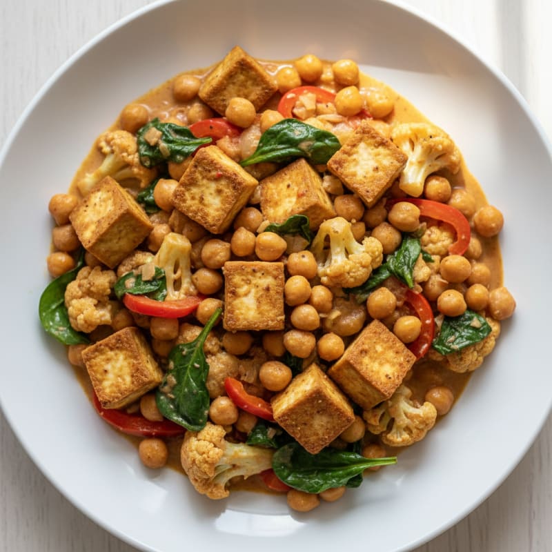 Roasted Vegetable and Chickpea Curry
