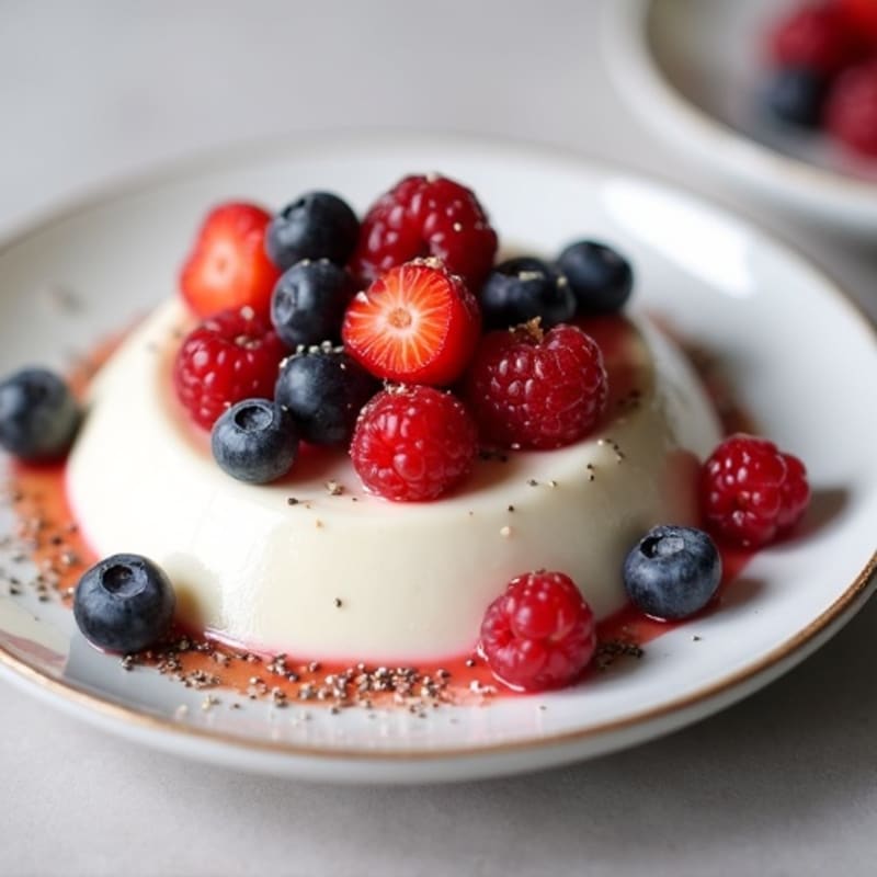 Greek Yogurt Protein Mousse with Mixed Berries