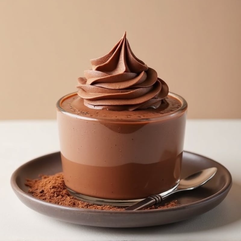 Silky Chocolate Protein Pudding with Almond Butter Swirl