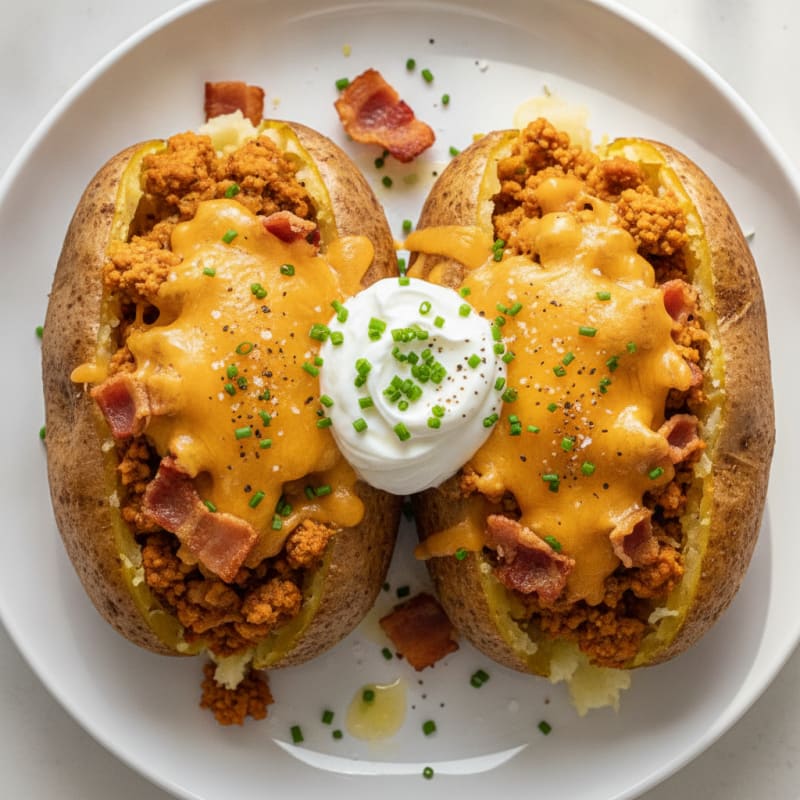 Bacon Cheese Stuffed Baked Potatoes