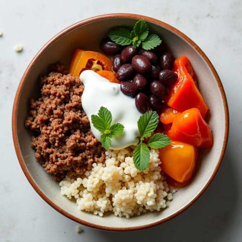 Seasoned Ground Beef Bowl with Special Sauce
