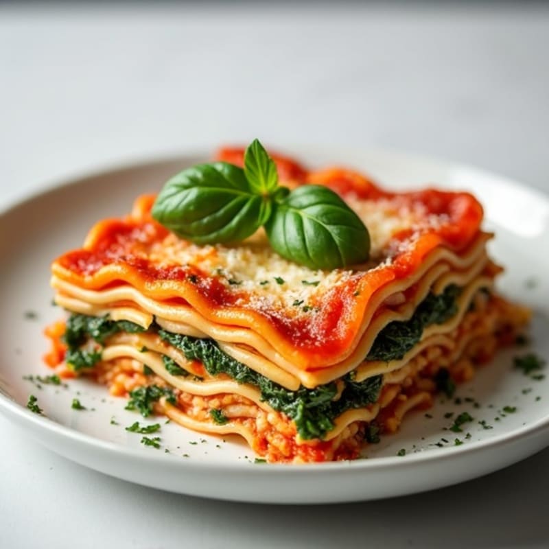 Lean Ground Turkey Lasagna with Creamy Ricotta and Spinach