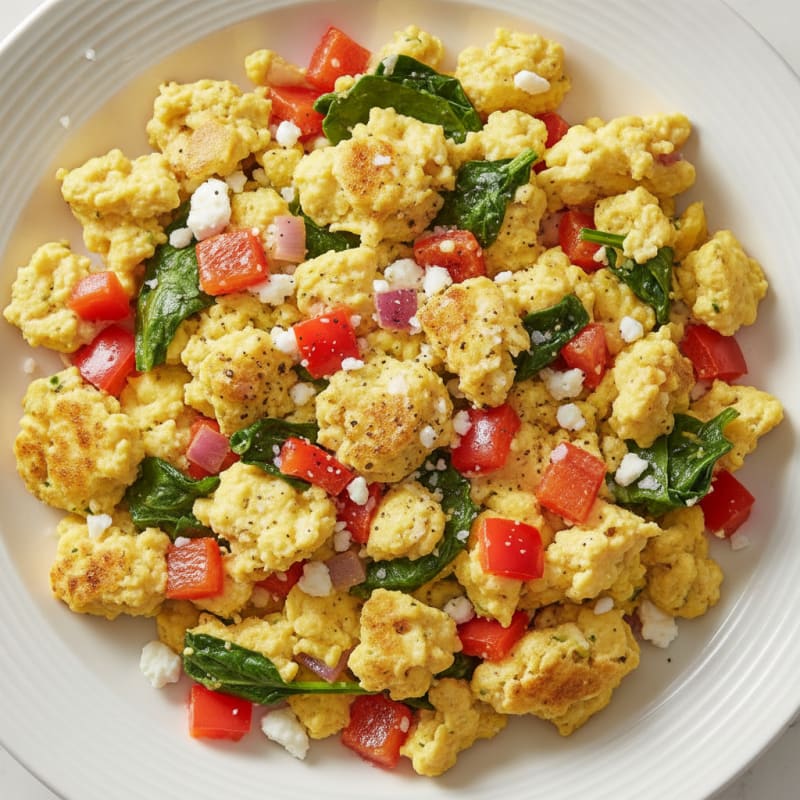 Hearty Scrambled Eggs with Garden Vegetables