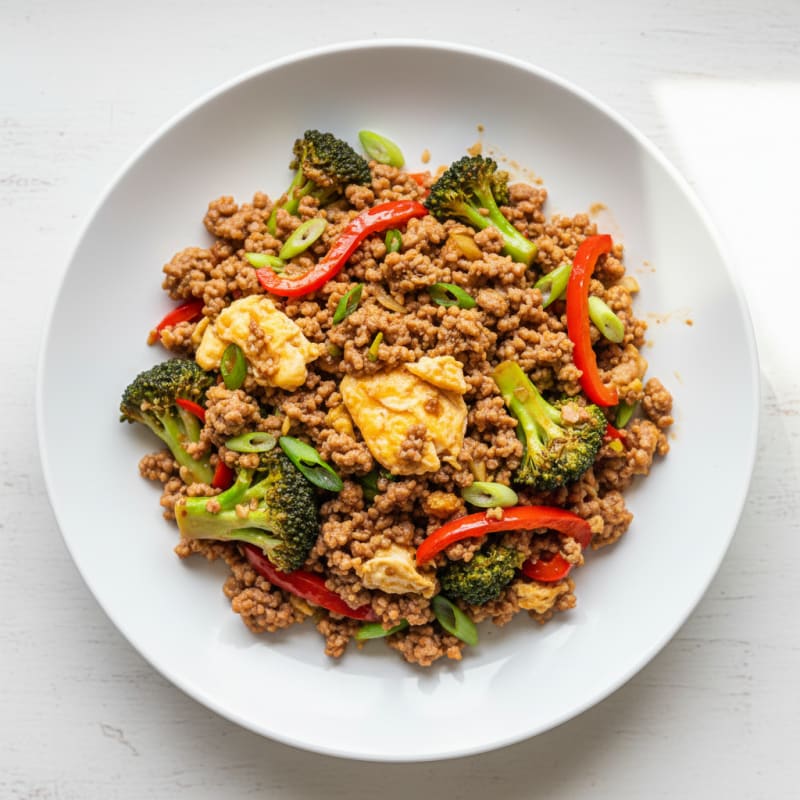 Lean Beef Mince Stir-Fry with Mixed Vegetables