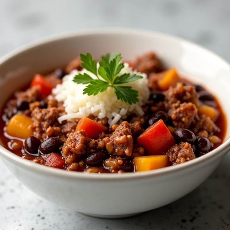 Hearty Black Bean Beef Chili