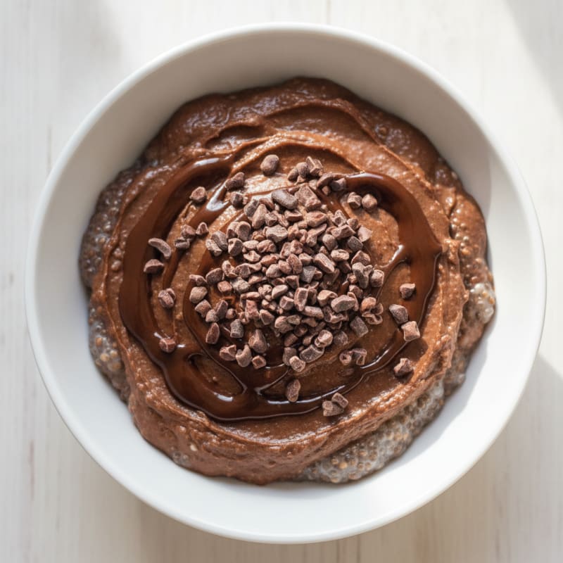 Chocolate Protein Pudding with Chia Seeds