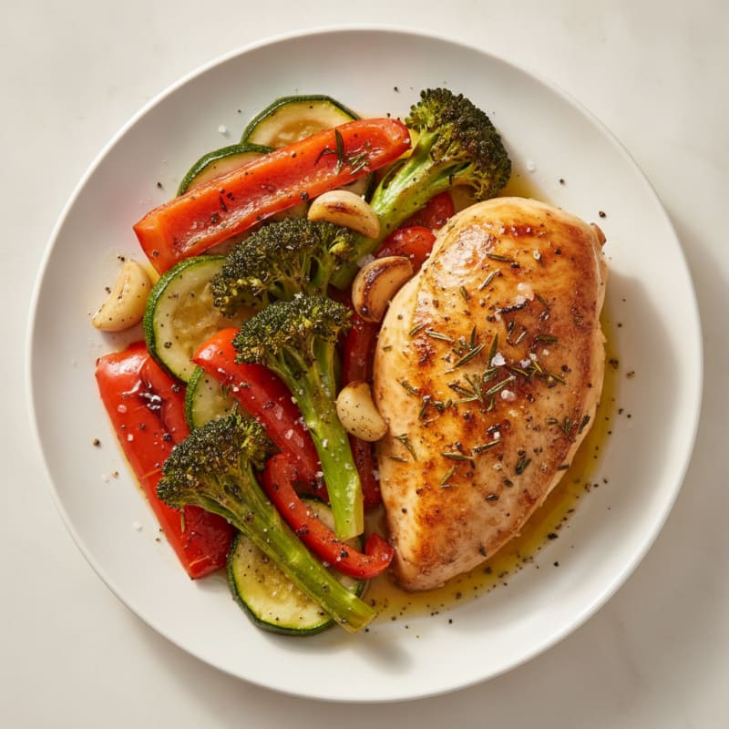 Herb-Roasted Chicken with Roasted Vegetables