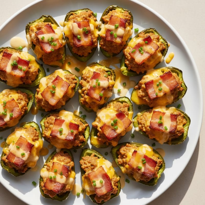Baked Jalapeño Poppers with Bacon
