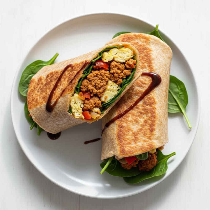 Crispy Chorizo and Egg Breakfast Burrito
