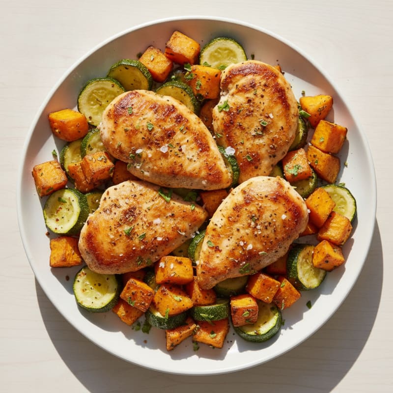 Sheet Pan Chicken and Sweet Potato