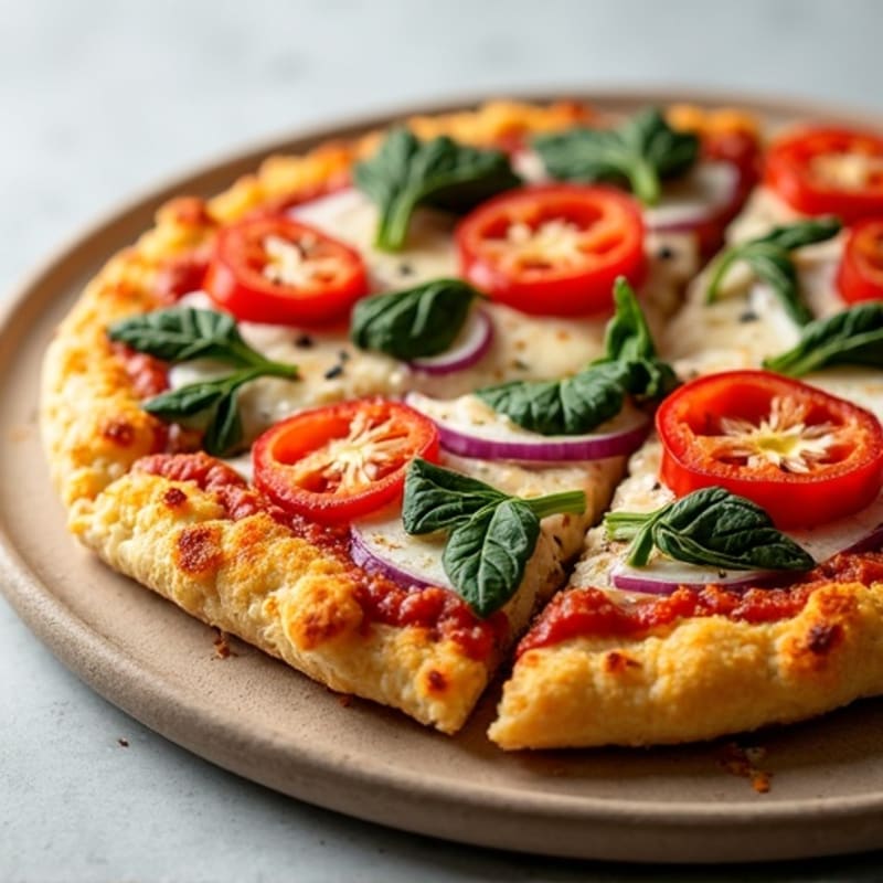 Crispy Cauliflower Crust Chicken and Veggie Pizza