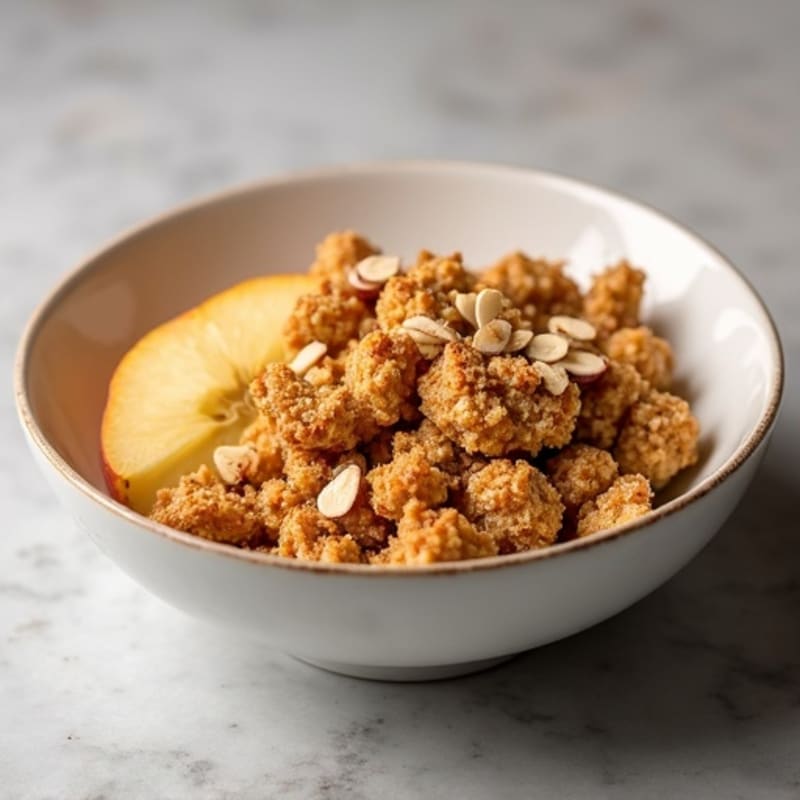 Warm Apple Cinnamon Protein Crumble Bowl