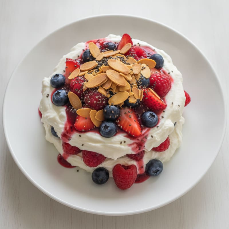 Greek Yogurt Protein Parfait with Mixed Berries