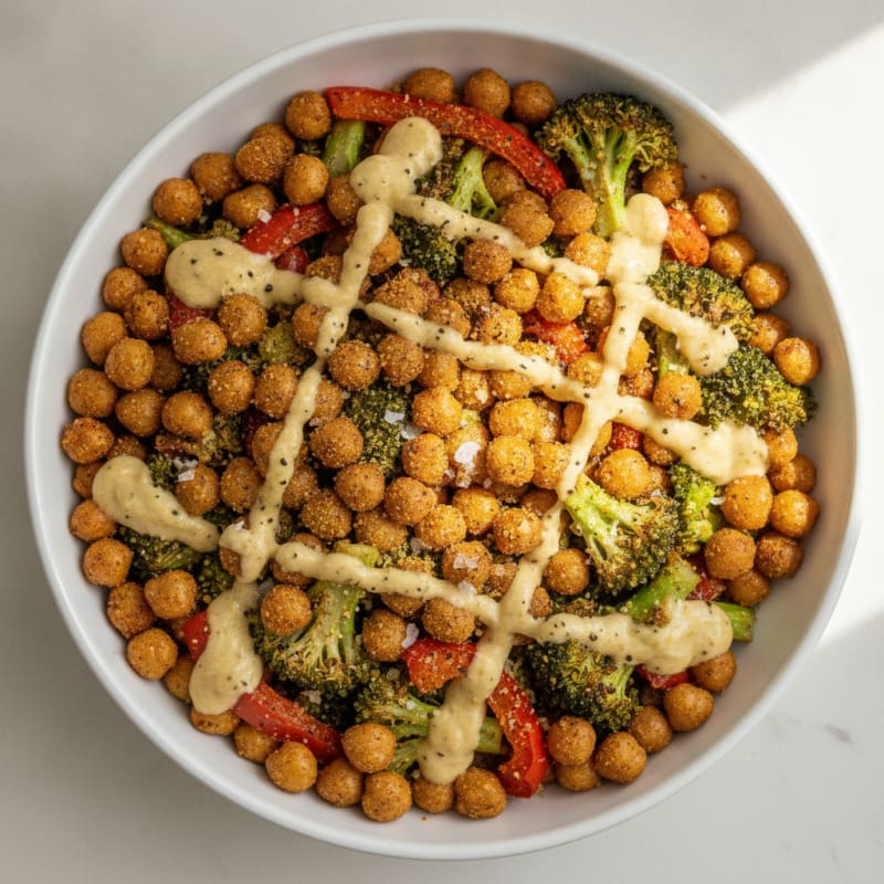 Roasted Vegetable and Chickpea Bowl