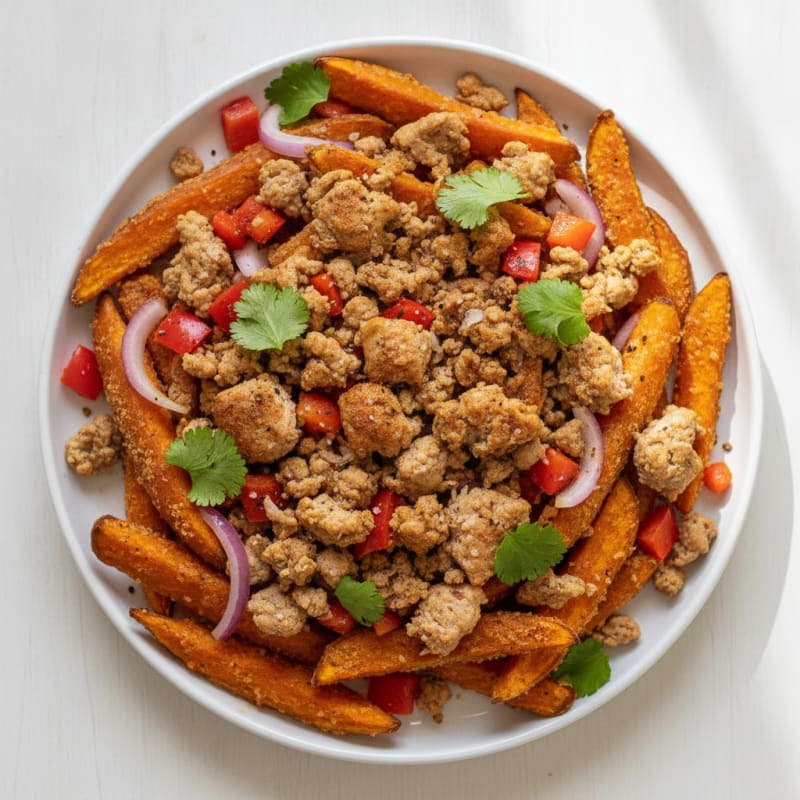 Loaded Baked Sweet Potato Fries