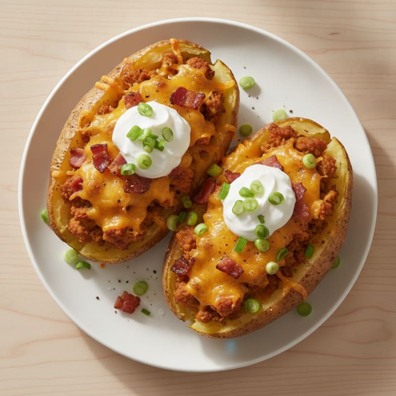 Bacon Cheddar Stuffed Potatoes