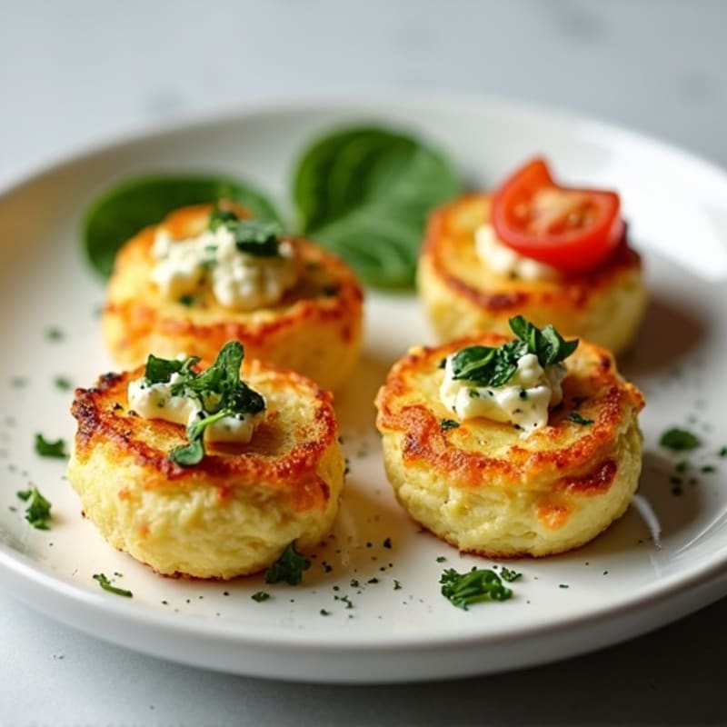 Fluffy Egg White Bites with Spinach and Feta