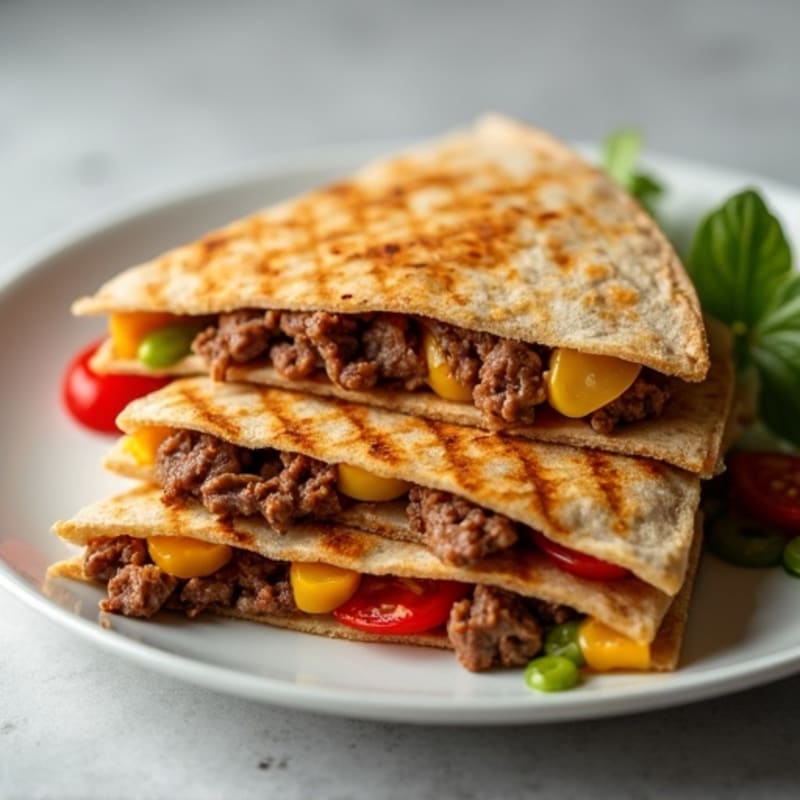 Grilled Steak and Bell Pepper Quesadillas