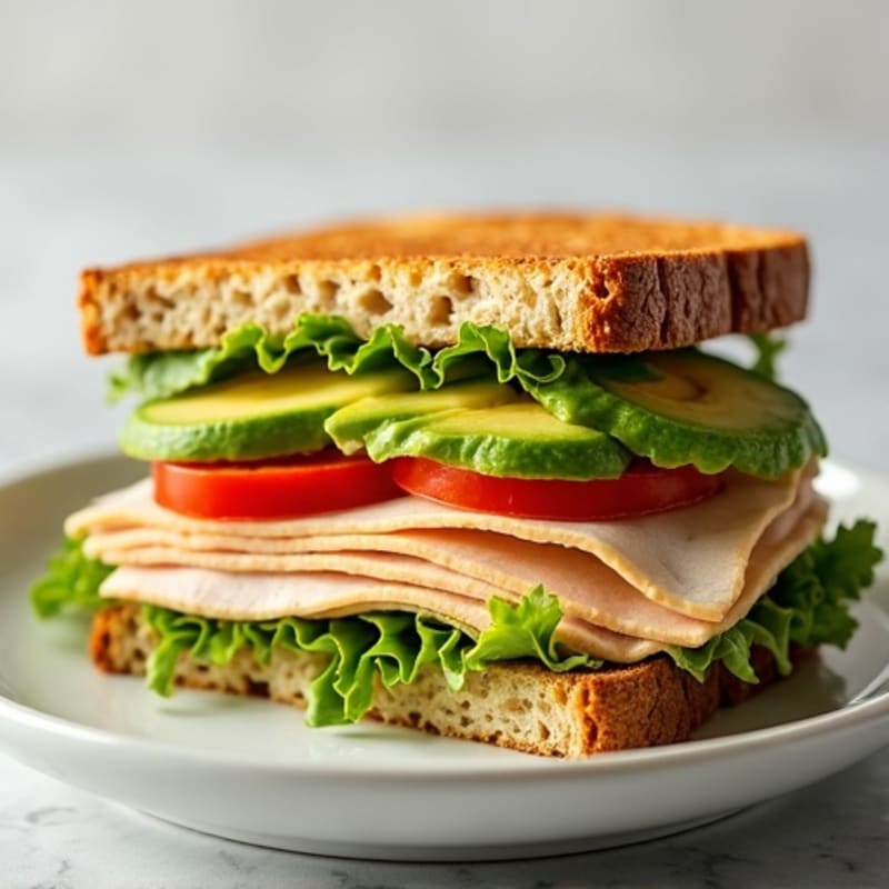 Stacked Turkey Club with Fresh Avocado