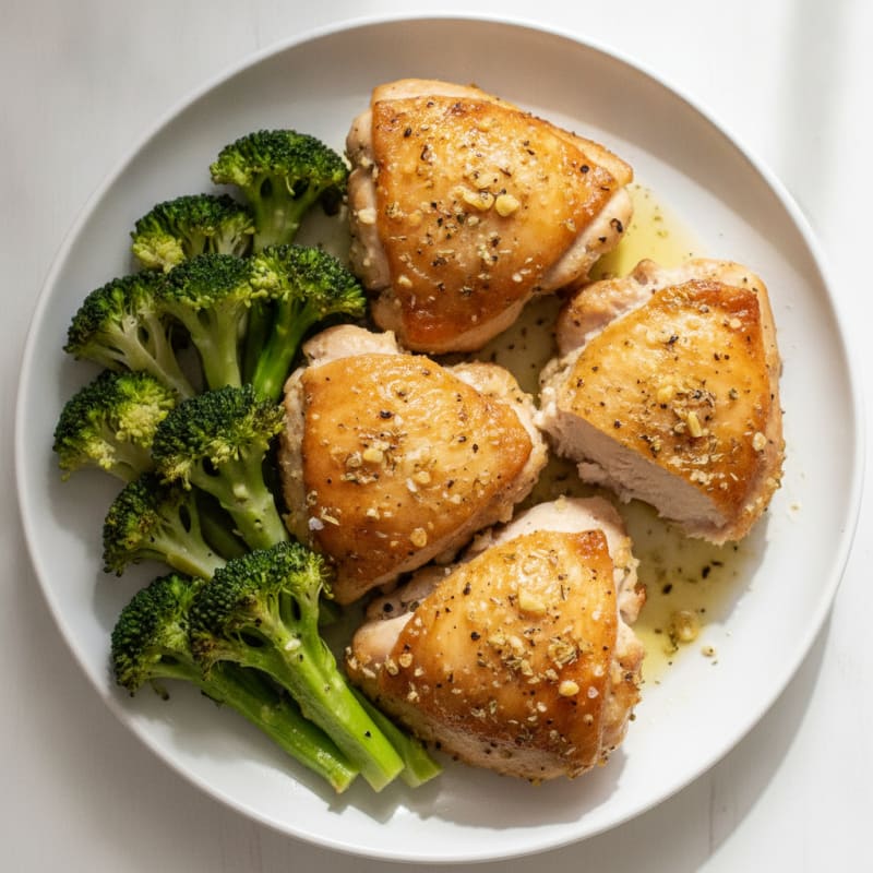 Garlic Herb Roasted Chicken Thighs