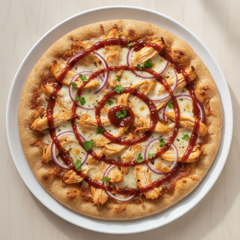 High-Protein BBQ Chicken Pizza with Red Onion
