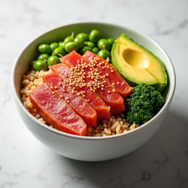 Fresh Ahi Tuna Poke Bowl with Citrus Ponzu