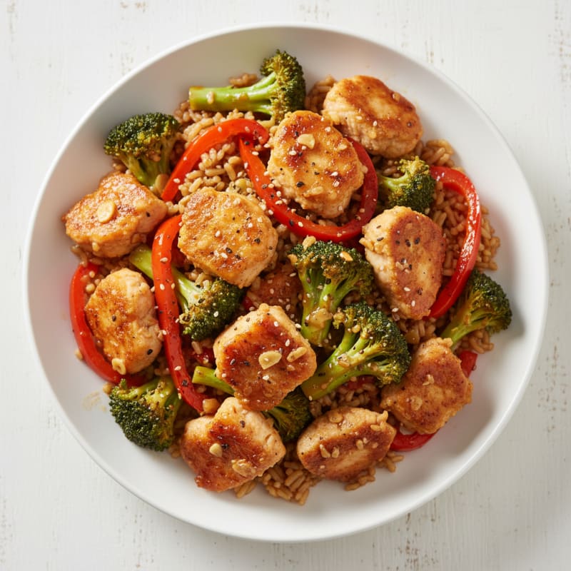 Crispy Honey-Garlic Chicken Stir-Fry