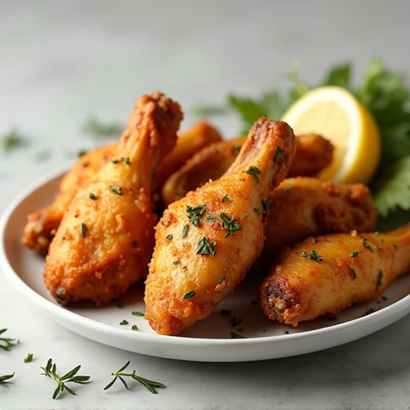 Crispy Baked Lemon Herb Chicken Wings