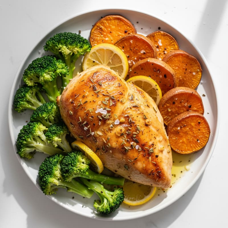 Golden Herb-Roasted Chicken with Zesty Lemon