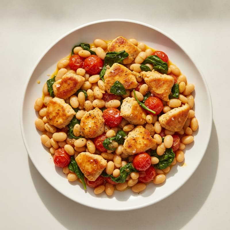 Chicken and White Bean Skillet with Tomatoes
