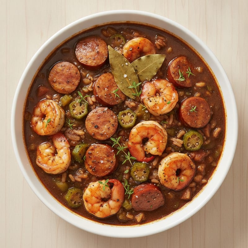 Creole Shrimp and Sausage Gumbo
