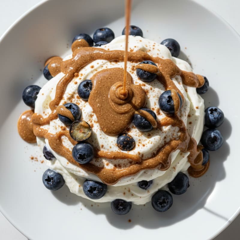 Greek Yogurt Protein Parfait with Berries and Almond Butter