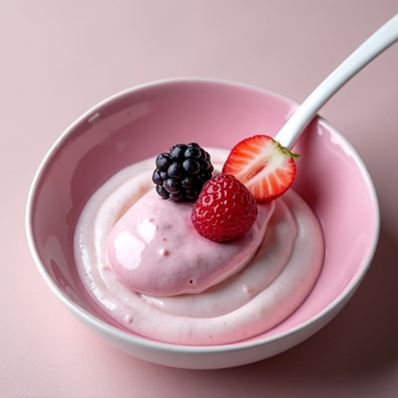 Silky Greek Yogurt Protein Mousse with Mixed Berries