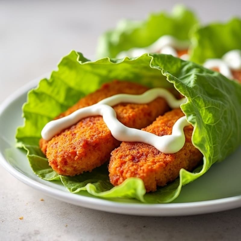 Crispy Buffalo Ranch Chicken Lettuce Wrap