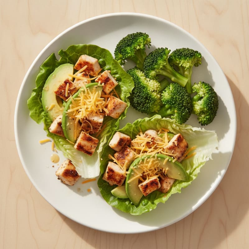 Grilled Chicken Lettuce Wraps with Tasty Cheese