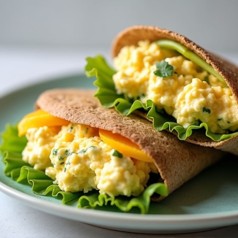 Healthy Creamy Egg Salad Wrap