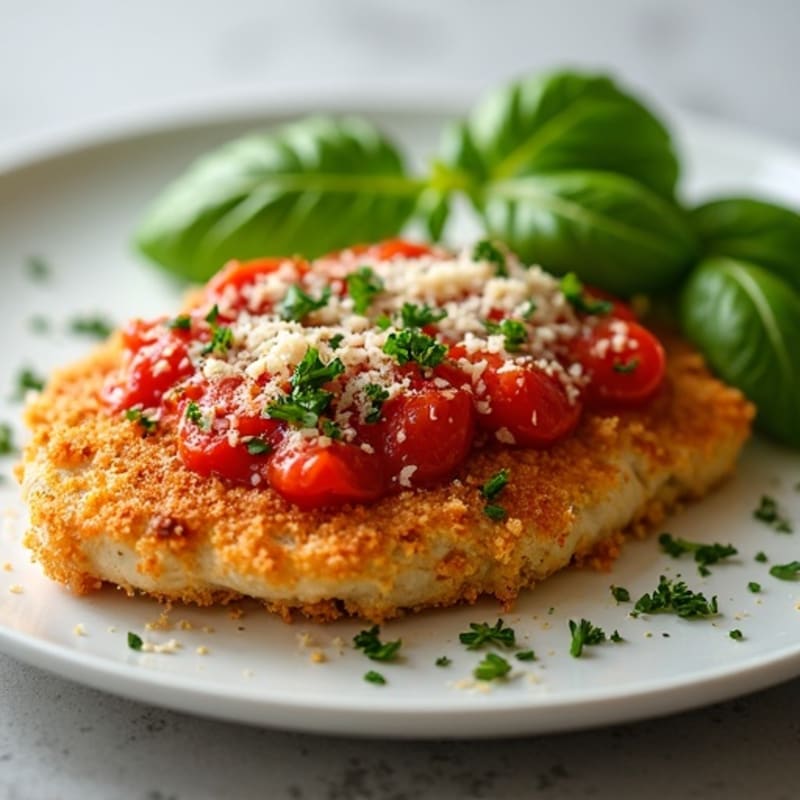 Crispy Baked Chicken Parmesan with Fresh Herbs