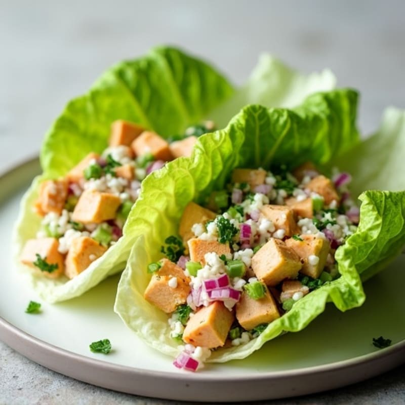 Creamy Chicken Salad Lettuce Wraps