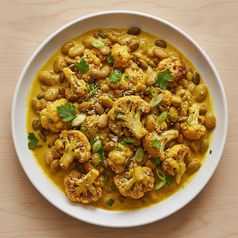 Roasted Cauliflower with Turmeric Tahini