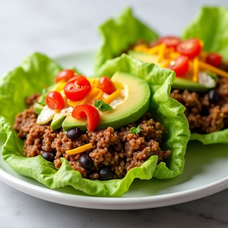 Crispy Lettuce-Wrapped Taco Beef Bowls