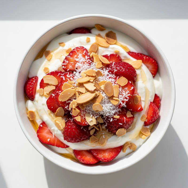 Greek Yogurt Parfait with Berries and Almonds