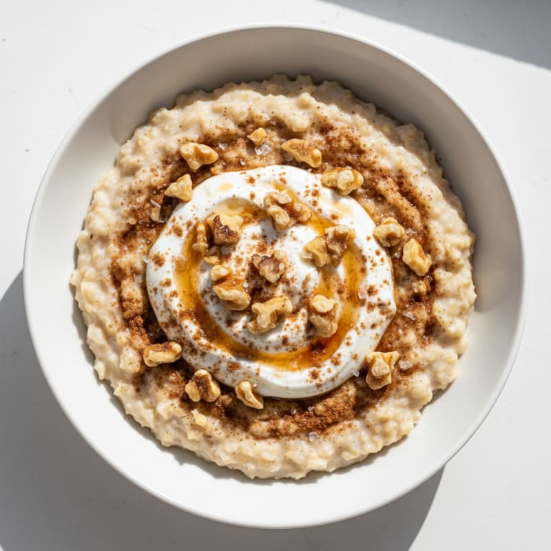 Creamy Cinnamon Swirl Oatmeal Bowl
