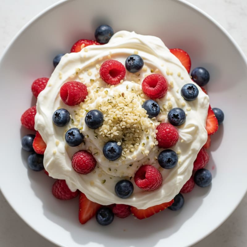 Greek Yogurt Protein Parfait with Mixed Berries
