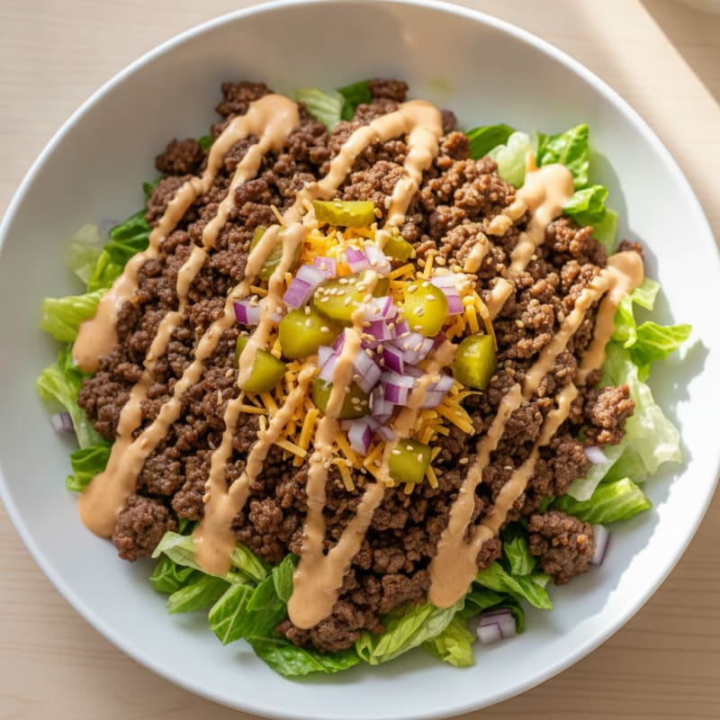 Big Mac Inspired Protein Bowl